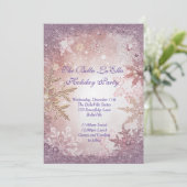 Snowflake Holiday Party Invitations (Standing Front)