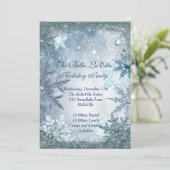 Snowflake Holiday Party Invitations (Standing Front)