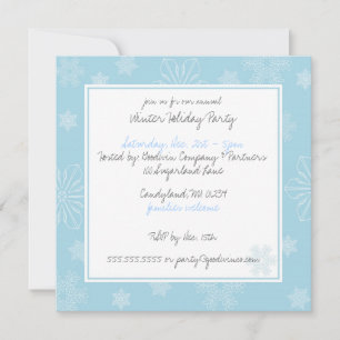 Snowflake Holiday Party Invitations