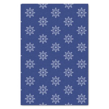 Snowflake Holiday Pattern Christmas Blue Tissue Paper by Kullaz at Zazzle