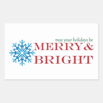 Snowflake Holiday Sticker by RossiCards at Zazzle