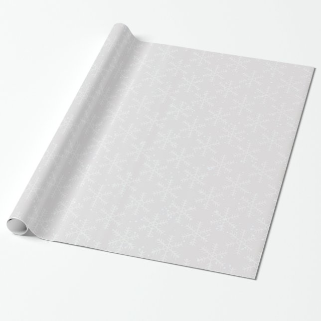 Snowflake Holiday Wrapping Paper (Unrolled)