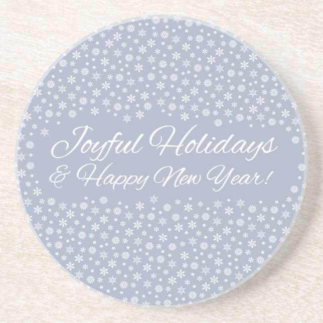 Snowflake Holidays coaster (Front)