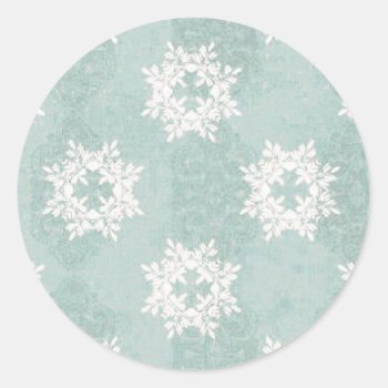 Snowflake Ice Blue Sticker by weepingcherrylane at Zazzle