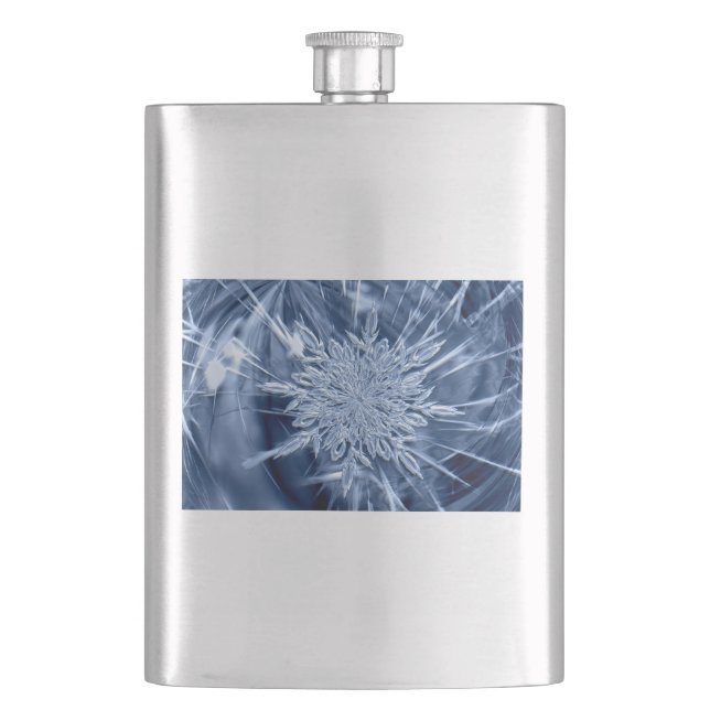 Snowflake Ice Crystal Flask (Front)