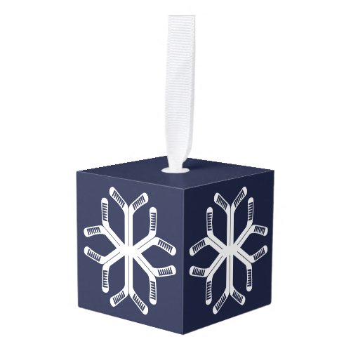 Snowflake Ice Hockey Sticks Holiday Decoration