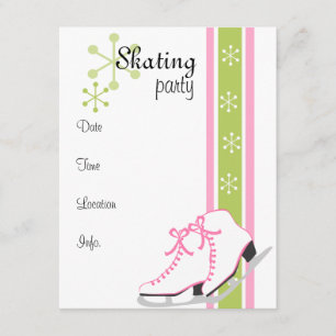 Snowflake Ice Skates Invitation