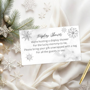 snowflake is on the way Baby Shower Display Shower Enclosure Card
