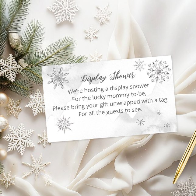snowflake is on the way Baby Shower Display Shower Enclosure Card (Creator Uploaded)