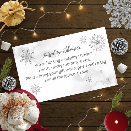 snowflake is on the way Baby Shower Display Shower Enclosure Card