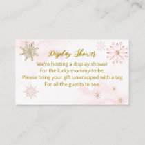 snowflake is on the way Baby Shower Display Shower Enclosure Card