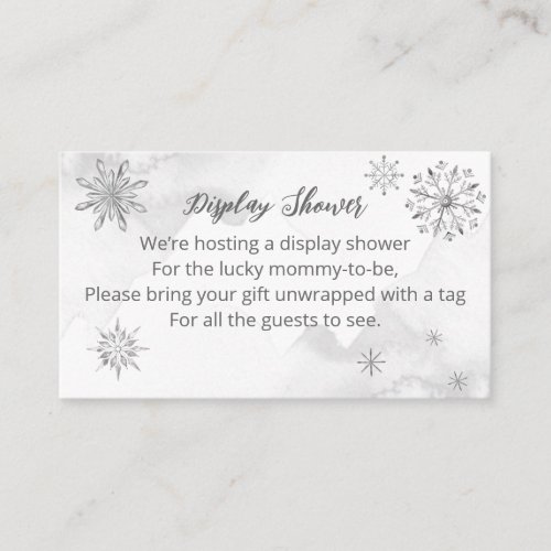 snowflake is on the way Baby Shower Display Shower Enclosure Card