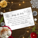 snowflake is on the way Baby Shower Enclosure Card<br><div class="desc">Adorable calligraphy with snowflakes,  winter-themed baby shower invitations. Easy to personalised with your details. Check the collection to find matching items as enclosure cards.</div>