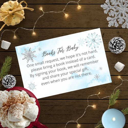 snowflake is on the way Baby Shower Enclosure Card