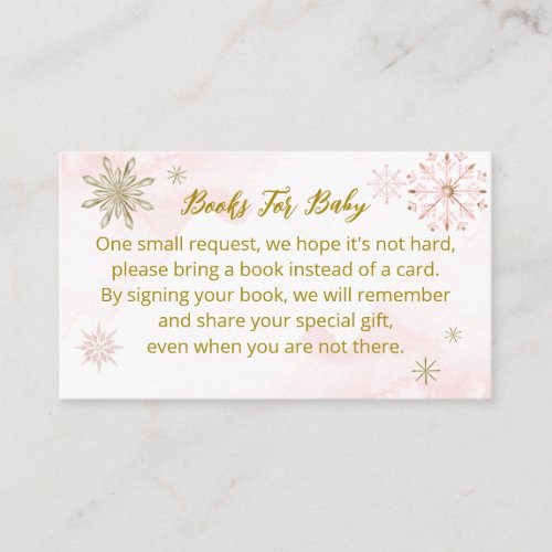 snowflake is on the way Baby Shower Enclosure Card