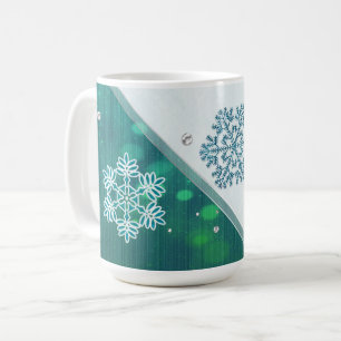 Snowflake Jeweled 3D Coffee Mug