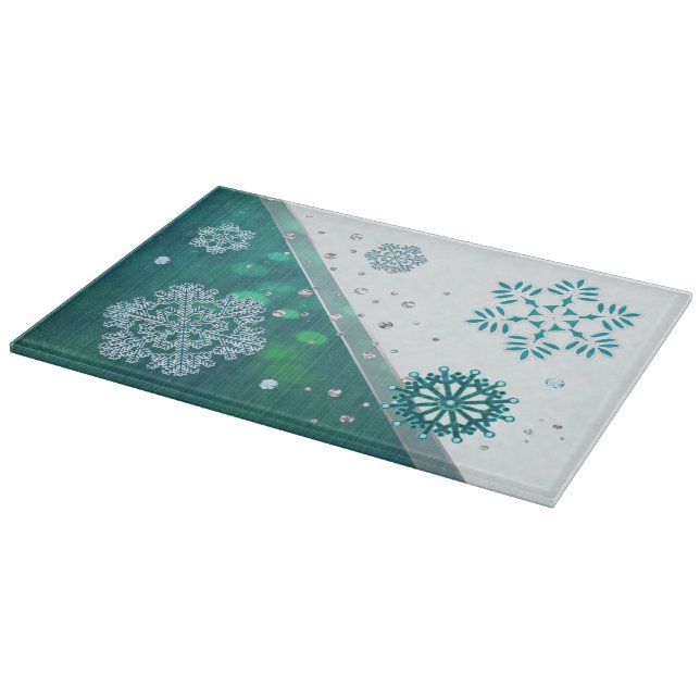 Snowflake Jeweled 3D Cutting Board (Corner)