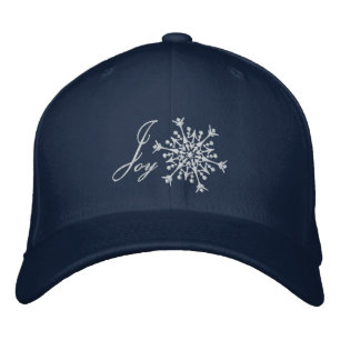 Snowflake Joy Embroidered Baseball Hat