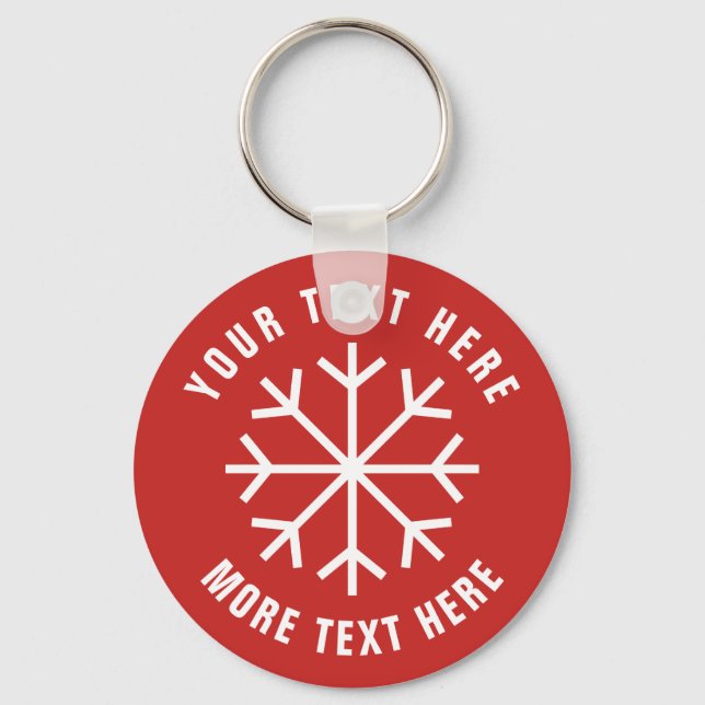 Snowflake keychain Christmas party favor gift (Front)