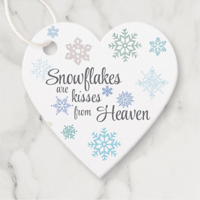 Snowflake Kisses from Heaven Gift Tags (Front)