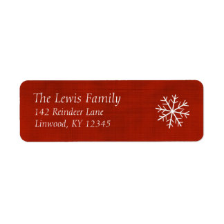 Snowflake Kisses Holiday Return Address Labels