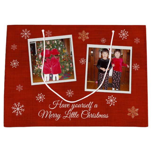 Snowflake Kisses Large Gift Bag (Front)