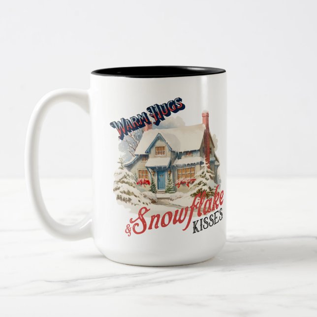SnowFlake Kisses Two-Tone mug (Left)
