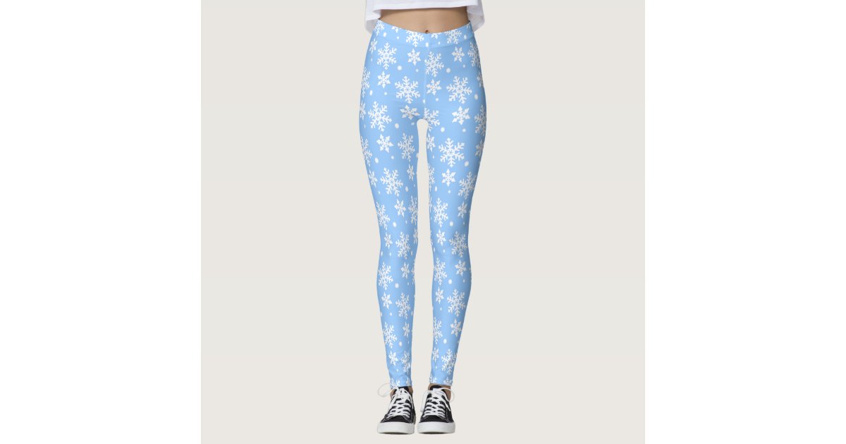 White Snowflake Leggings