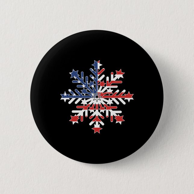 Snowflake - Liberal Democratic For July 4  Button (Front)
