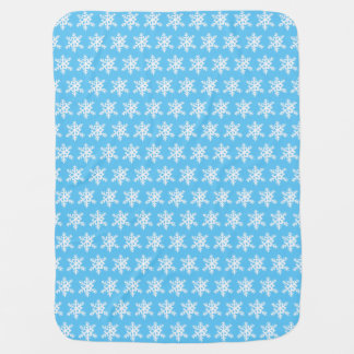 Snowflake Light Blue Baby Blanket