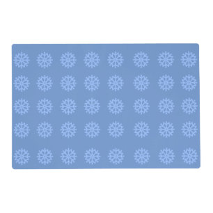 Snowflake Light Blue Winter Pattern Placemat
