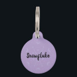 Snowflake Lilac winter name Pet ID Tag<br><div class="desc">Snowflake Lilac winter name</div>