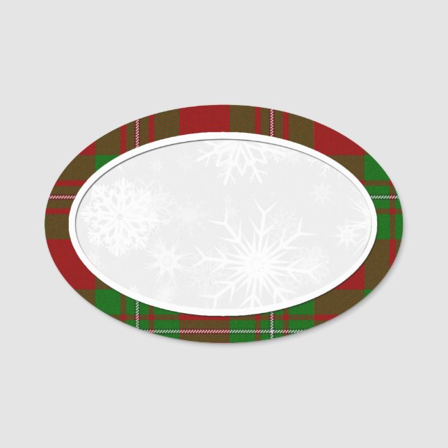 Snowflake MacGregor Plaid Name Tag (Front)