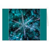 Snowflake Macro Photo add your own text Card (Front Horizontal)