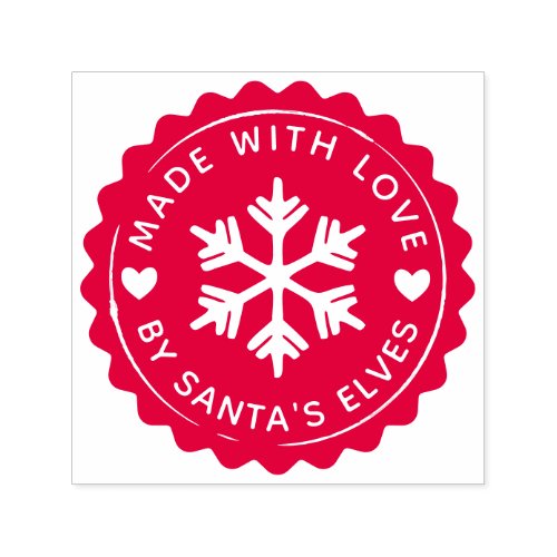 Snowflake Made With Love By Santas Elves Self_inking Stamp