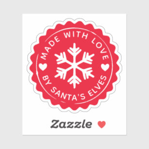 Snowflake Made With Love By Santa's Elves Sticker