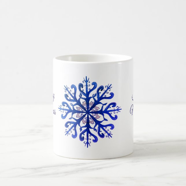 Snowflake Magic Retro   Mug (Center)