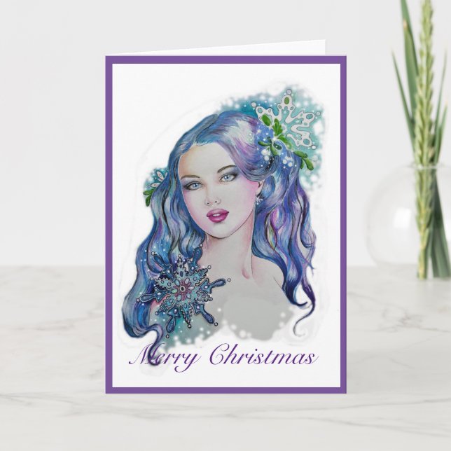 Snowflake maiden Christmas card (Front)