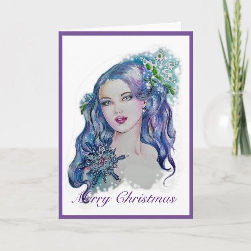 Snowflake maiden Christmas card