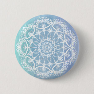 Snowflake Mandala Button