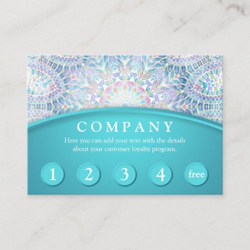 Snowflake Mandala Loyalty Card