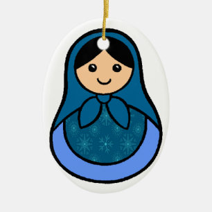 Snowflake Matryoshka Ornament