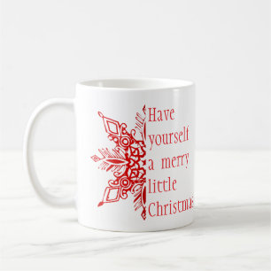 Snowflake Merry little Christmas (or customize) Coffee Mug