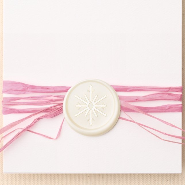 Snowflake Minimalist Wax Seal Sticker (Front)