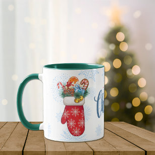 Snowflake Mittens with Christmas Goodies Mug