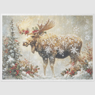 Snowflake Moose Tissue Paper