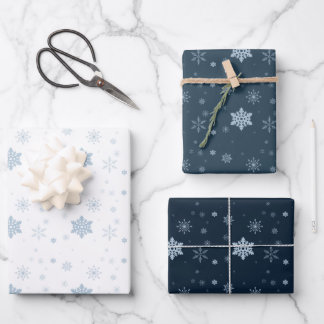 Snowflake Multi-color Wrapping Paper Sheets