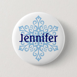 Snowflake Name Badge Buttons