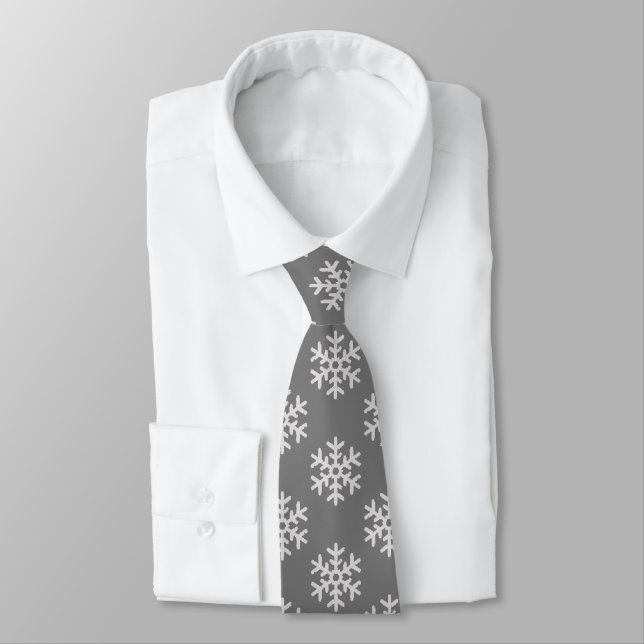 Snowflake  neck tie (Tied)