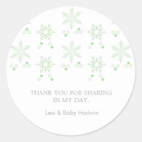 Snowflake | Neutral Baby Shower Favor Sticker